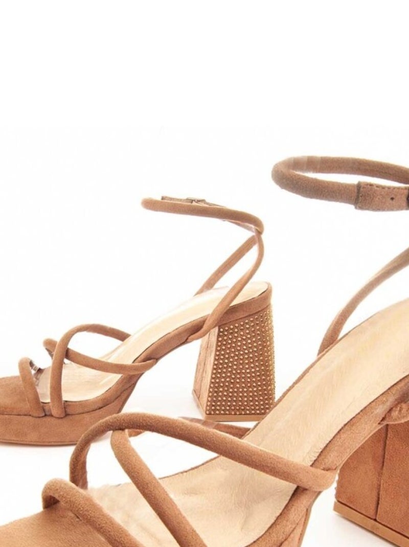 Montevita Sandale À Talons Festsand Marron - Kiabi