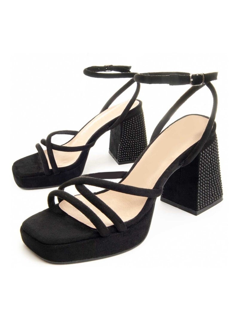 Montevita Sandale À Talons Festsand Noir - Kiabi