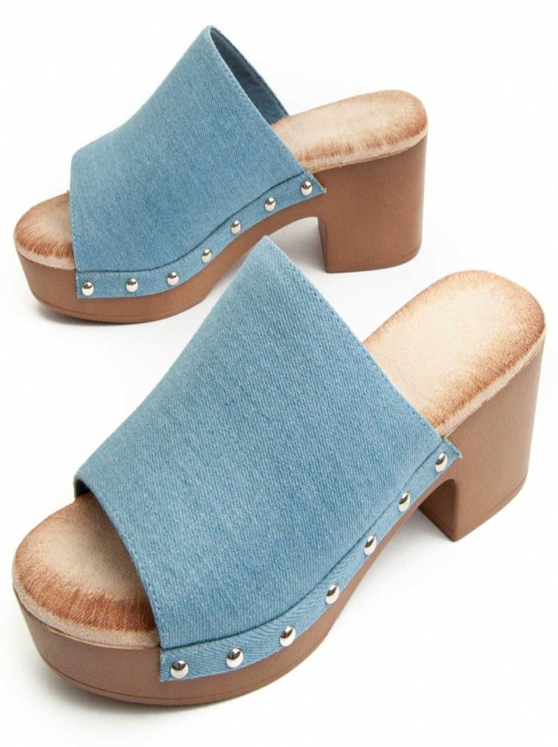 Montevita Sandale À Talons Sabat3 Bleu - Kiabi