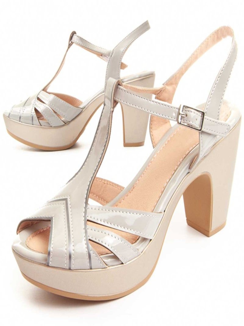 Montevita Sandale À Talons Sandra Gris - Kiabi