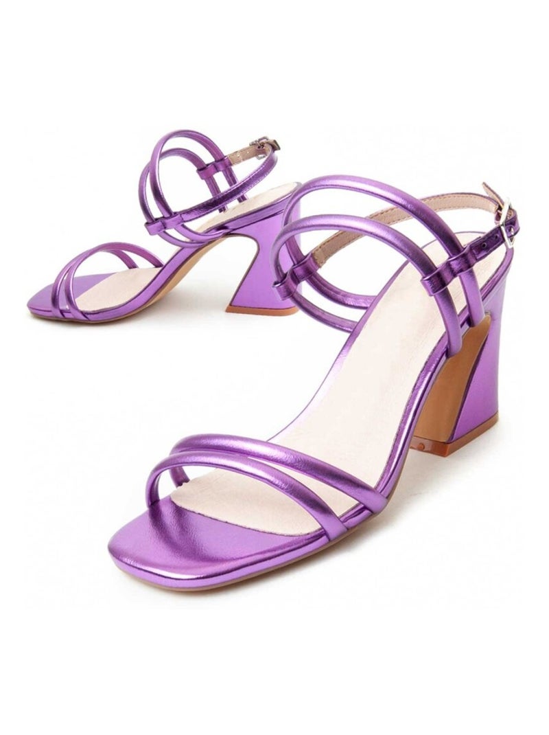 Montevita Sandale À Talons Sanndal13 Violet - Kiabi