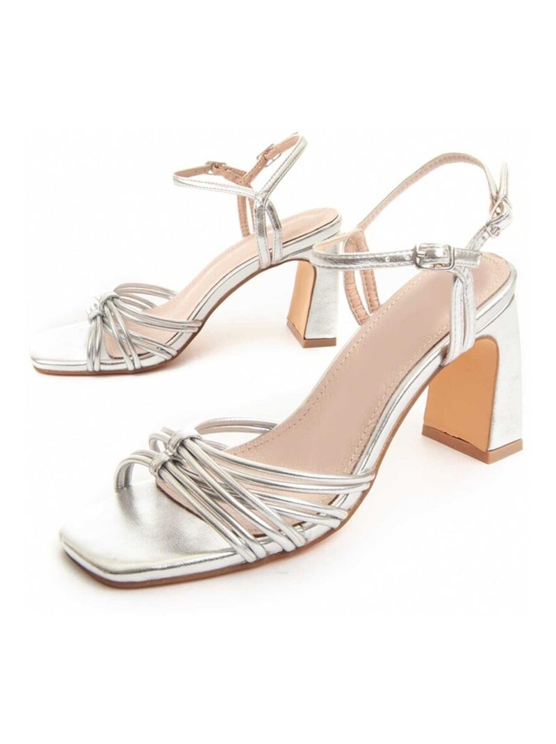 Montevita Sandale À Talons Sanndal16 Argent - Kiabi