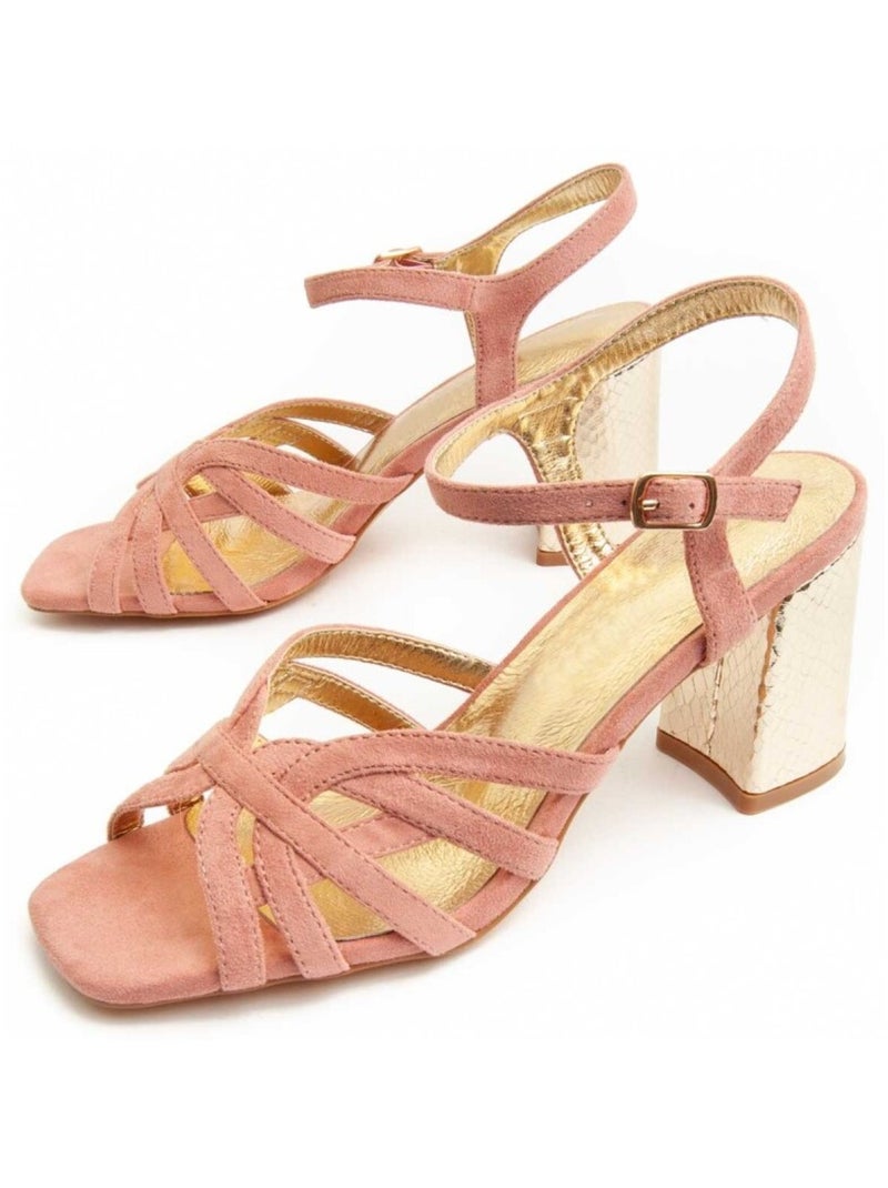 Montevita Sandale À Talons Sanndal25 Rose - Kiabi