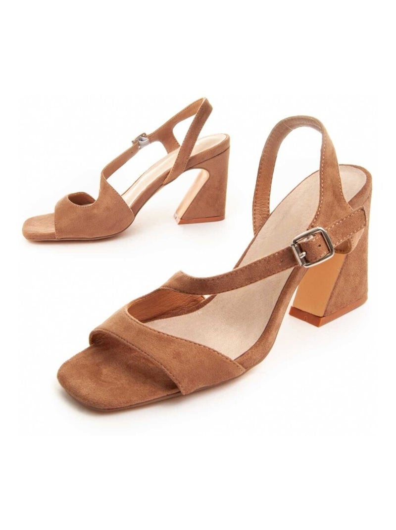 Montevita Sandale À Talons Sanndal4 Marron - Kiabi