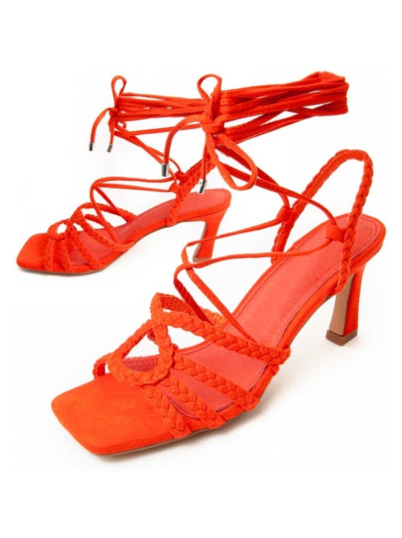 Montevita Sandale À Talons Sanndal8 Orange - Kiabi