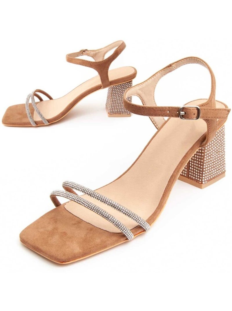 Montevita Sandale À Talons Sanndarey10 Marron - Kiabi