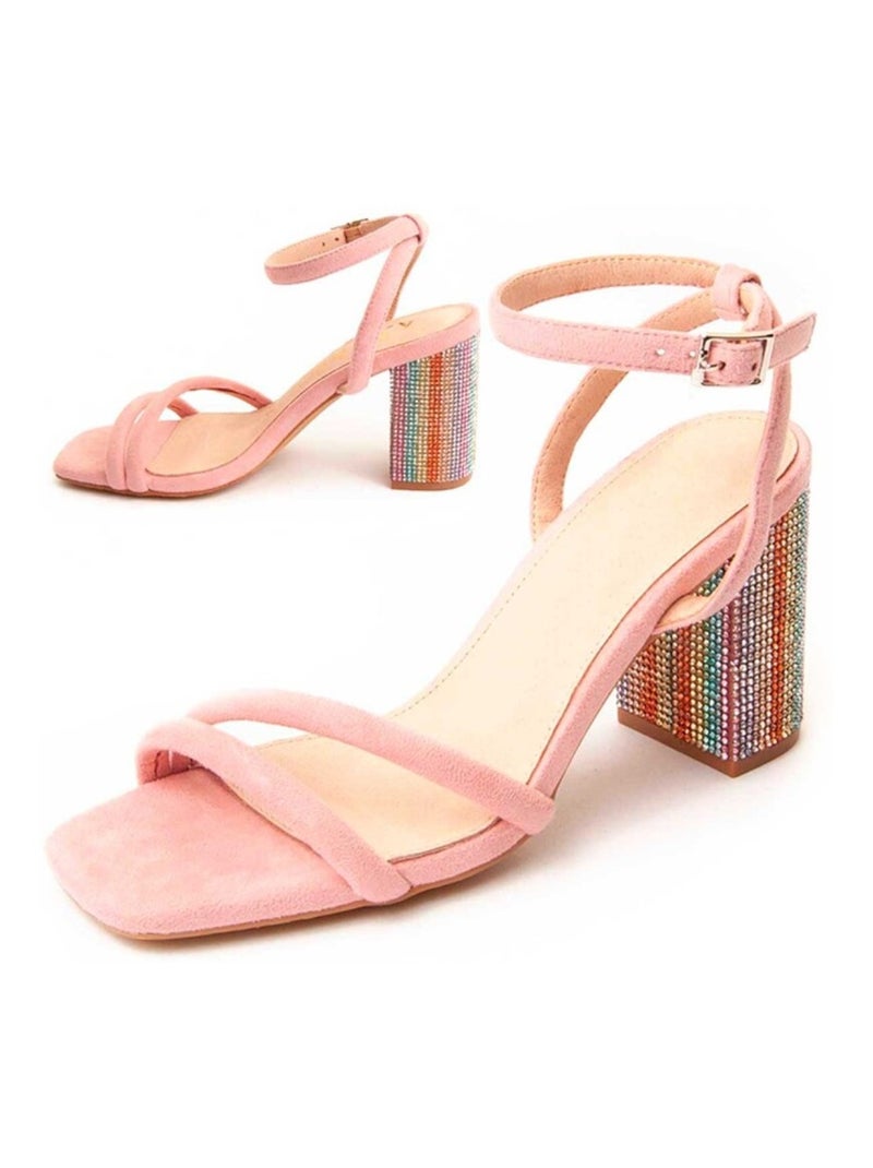 Montevita Sandale À Talons Sanndarey7 Rose - Kiabi