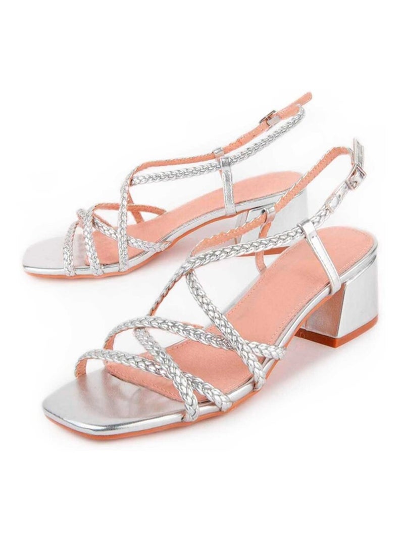 Montevita Sandale À Talons Trea2 Argent - Kiabi