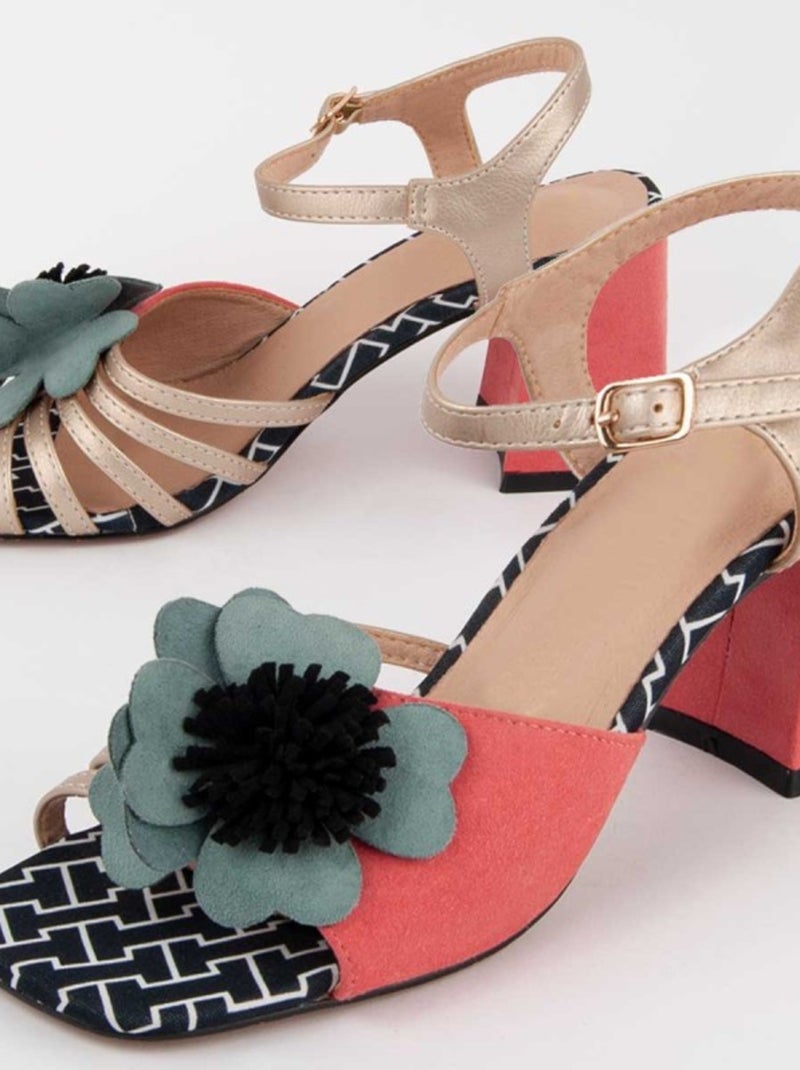 Montevita Sandale À Talons Trea3 Orange - Kiabi