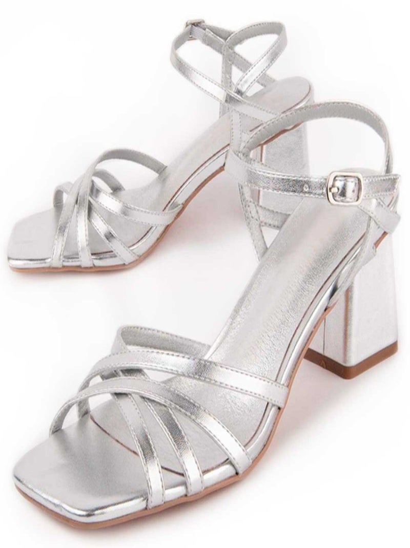Montevita Sandale À Talons Trea7 Argent - Kiabi