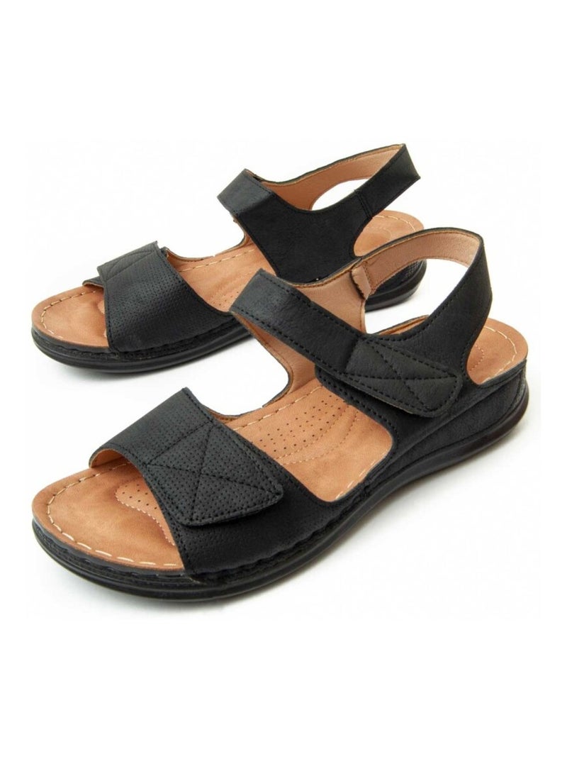 Montevita Sandale Compensée Colina Noir - Kiabi