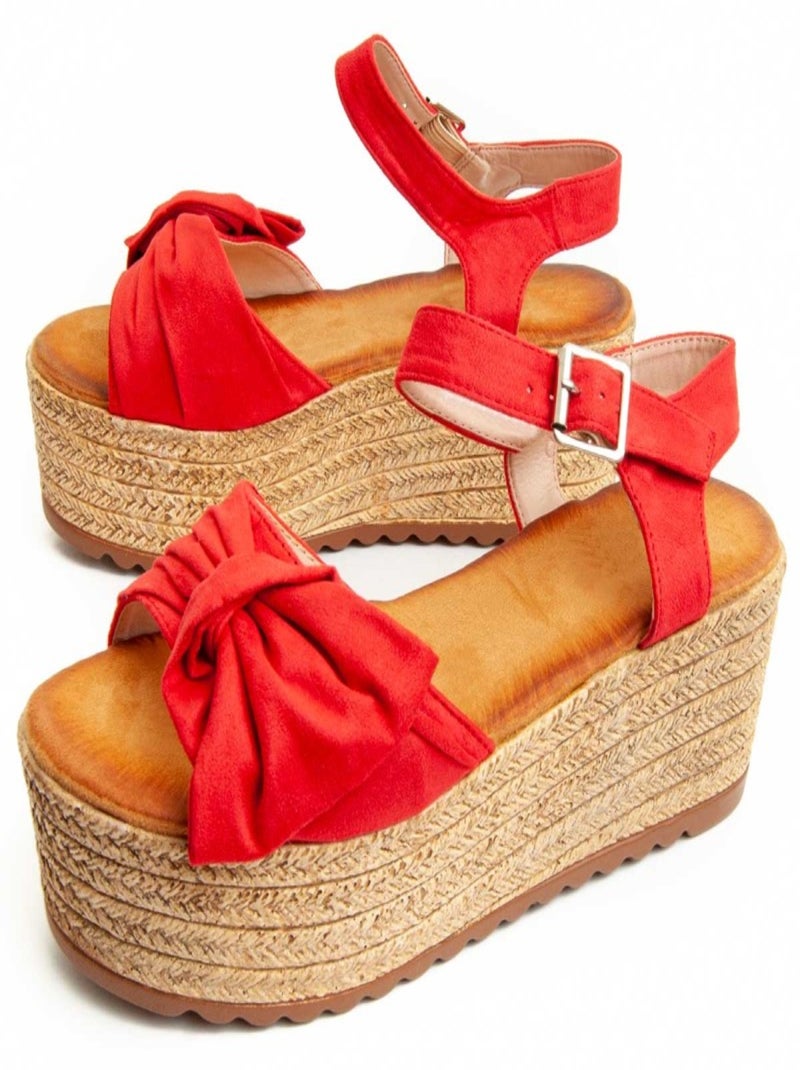 Montevita Sandale Compensée Gynny2 Rouge - Kiabi