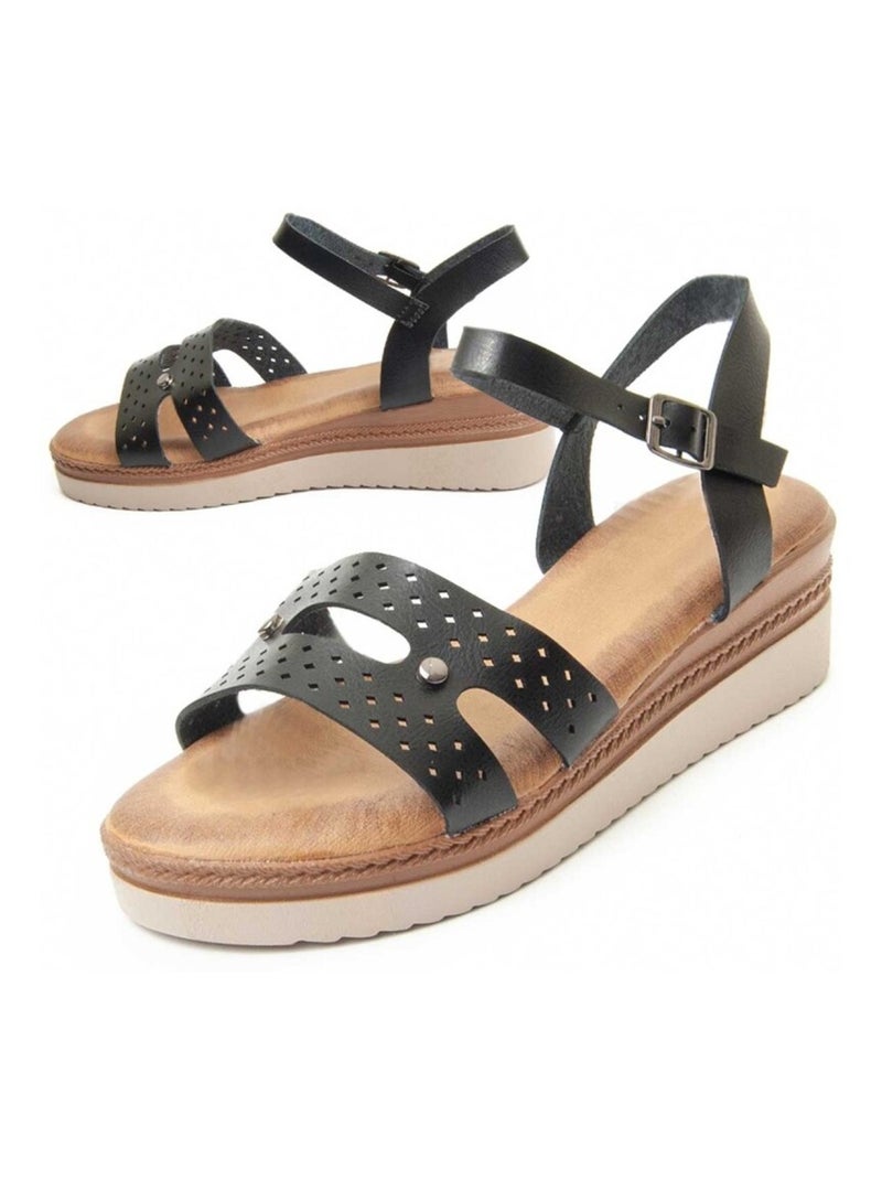 Montevita Sandale Compensée Silia Noir - Kiabi