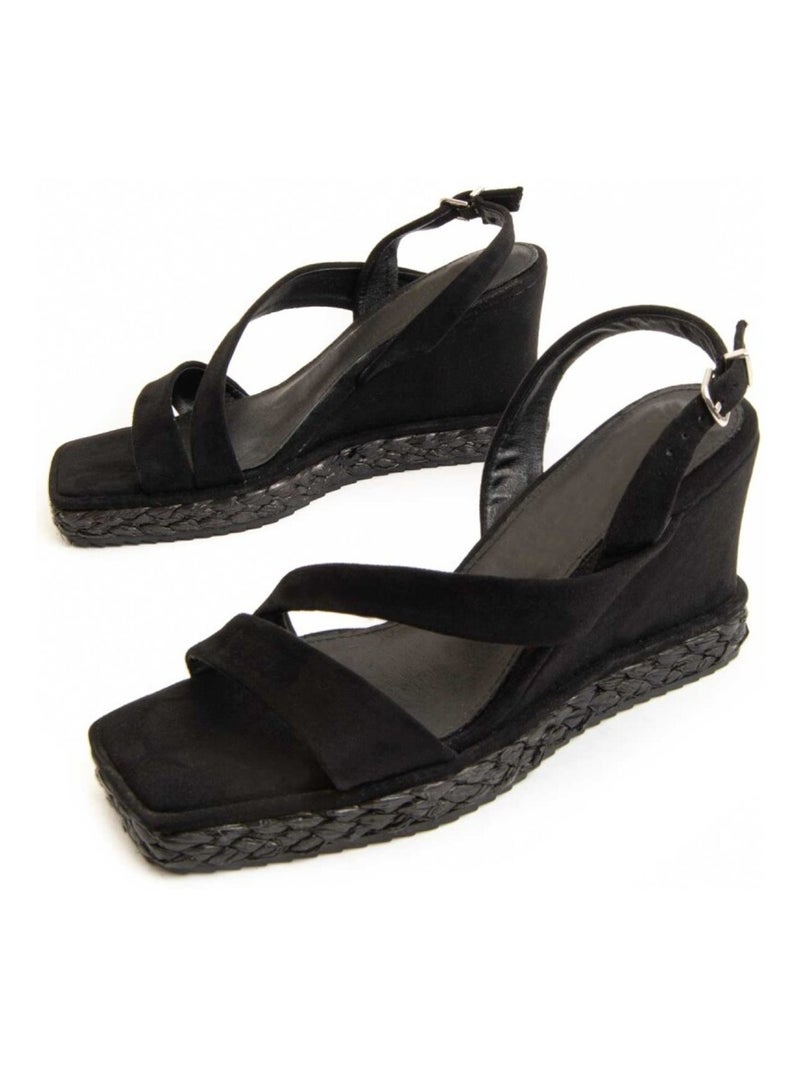 Montevita Sandale Compensée Sparto2121 Noir - Kiabi