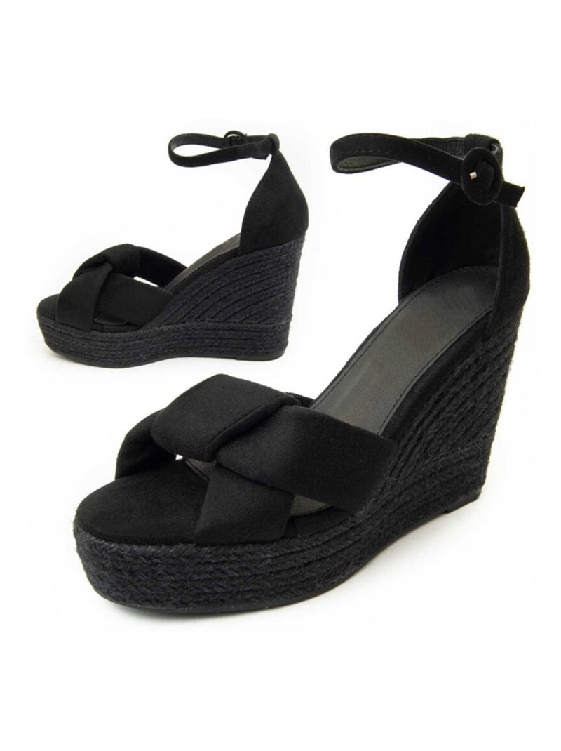 Montevita Sandale Compensée Sparto501 Noir - Kiabi