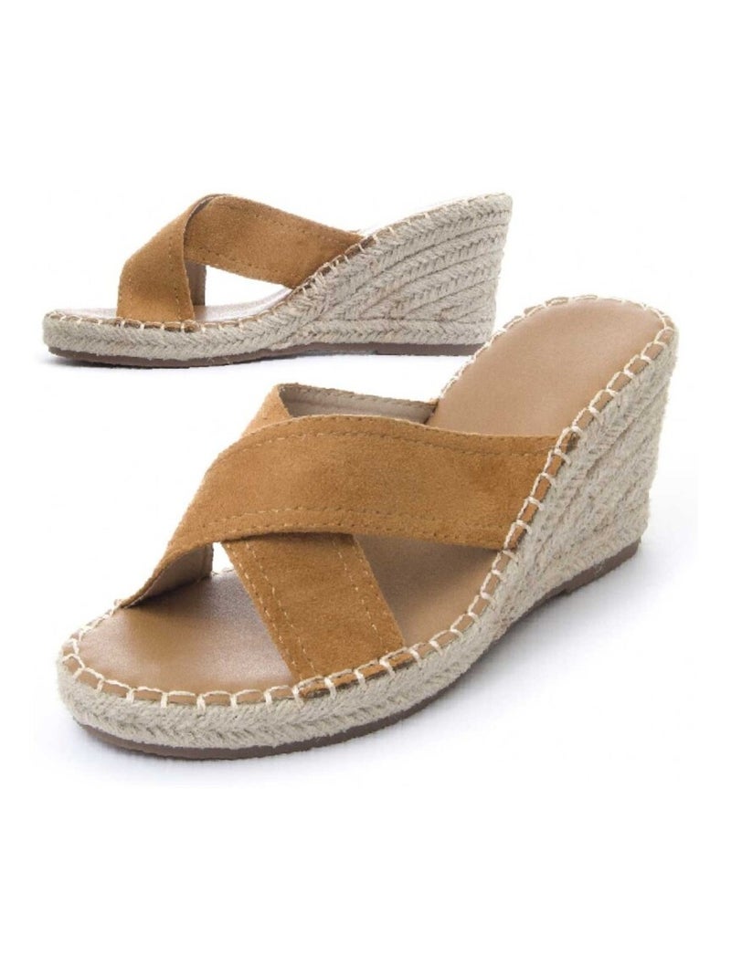 Montevita Sandale Compensée Wedsun2 Marron - Kiabi