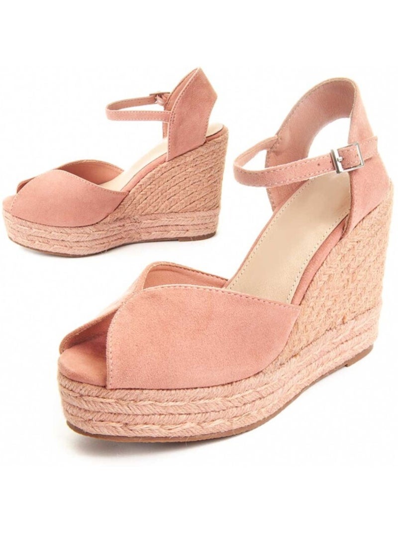 Montevita Sandale Compensée Wesparto7 Rose - Kiabi