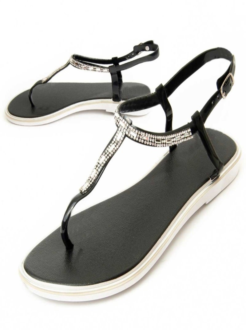 Montevita Sandale Plate Deobril2 Noir - Kiabi