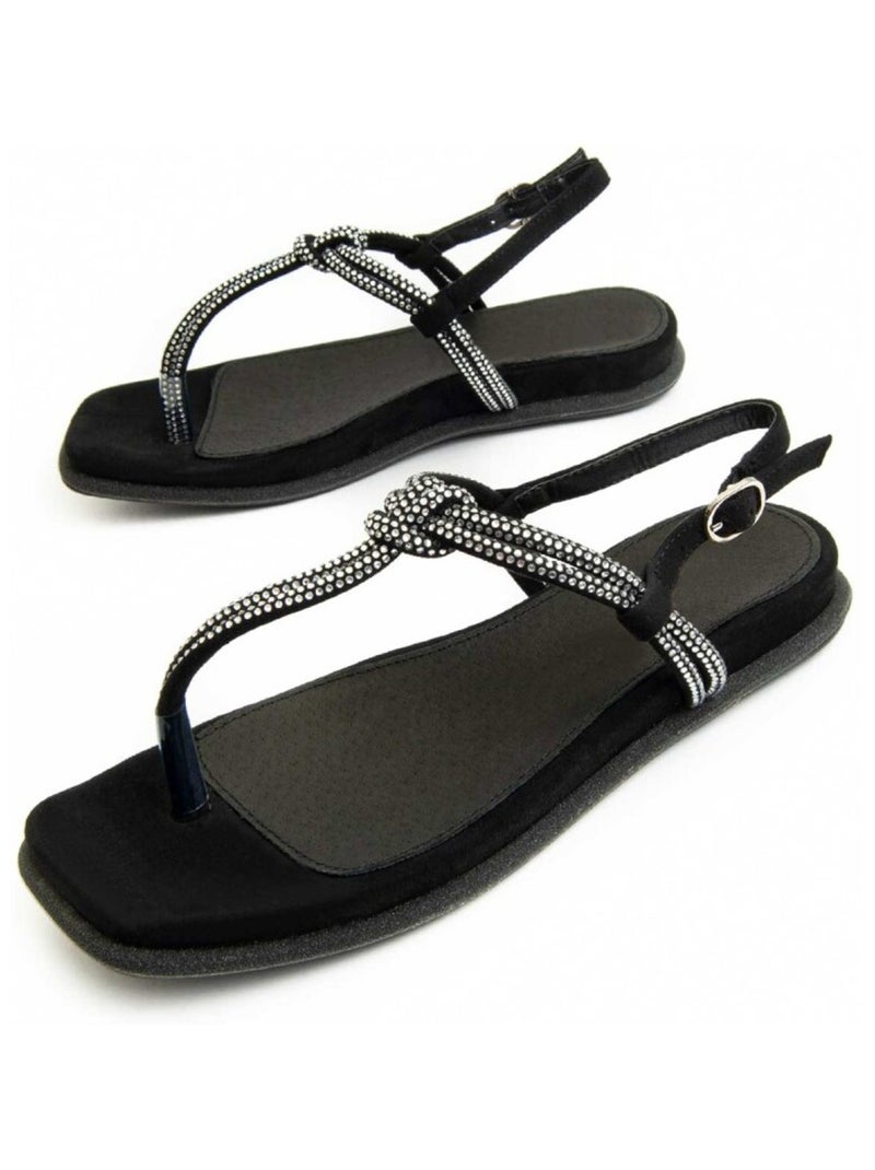 Montevita Sandale Plate Prins Noir - Kiabi