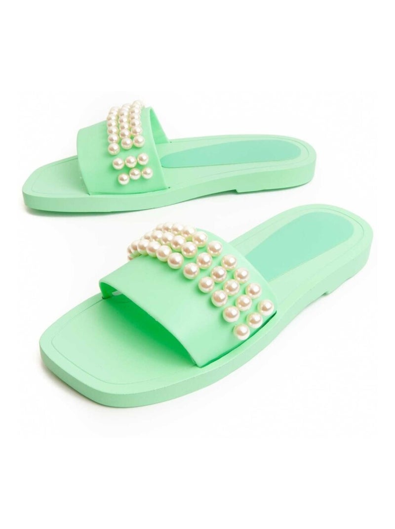 Montevita Sandale Plate Summi6 Vert - Kiabi