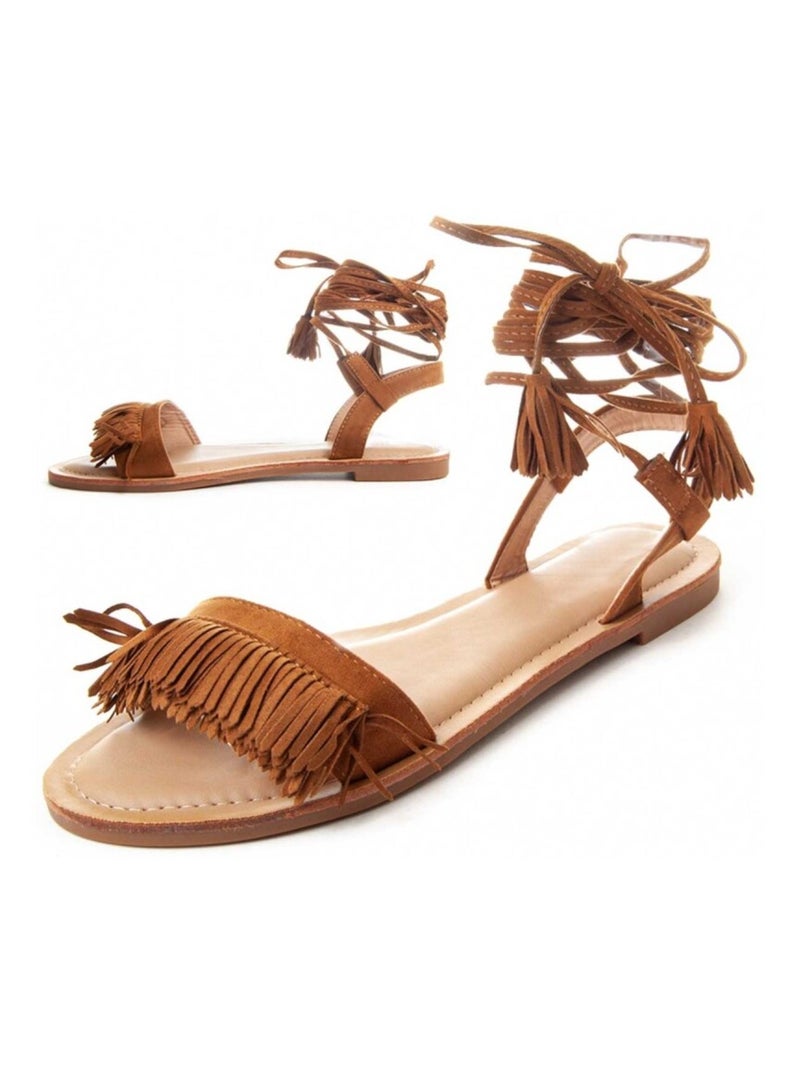 Montevita Sandale Plate Xena Marron - Kiabi