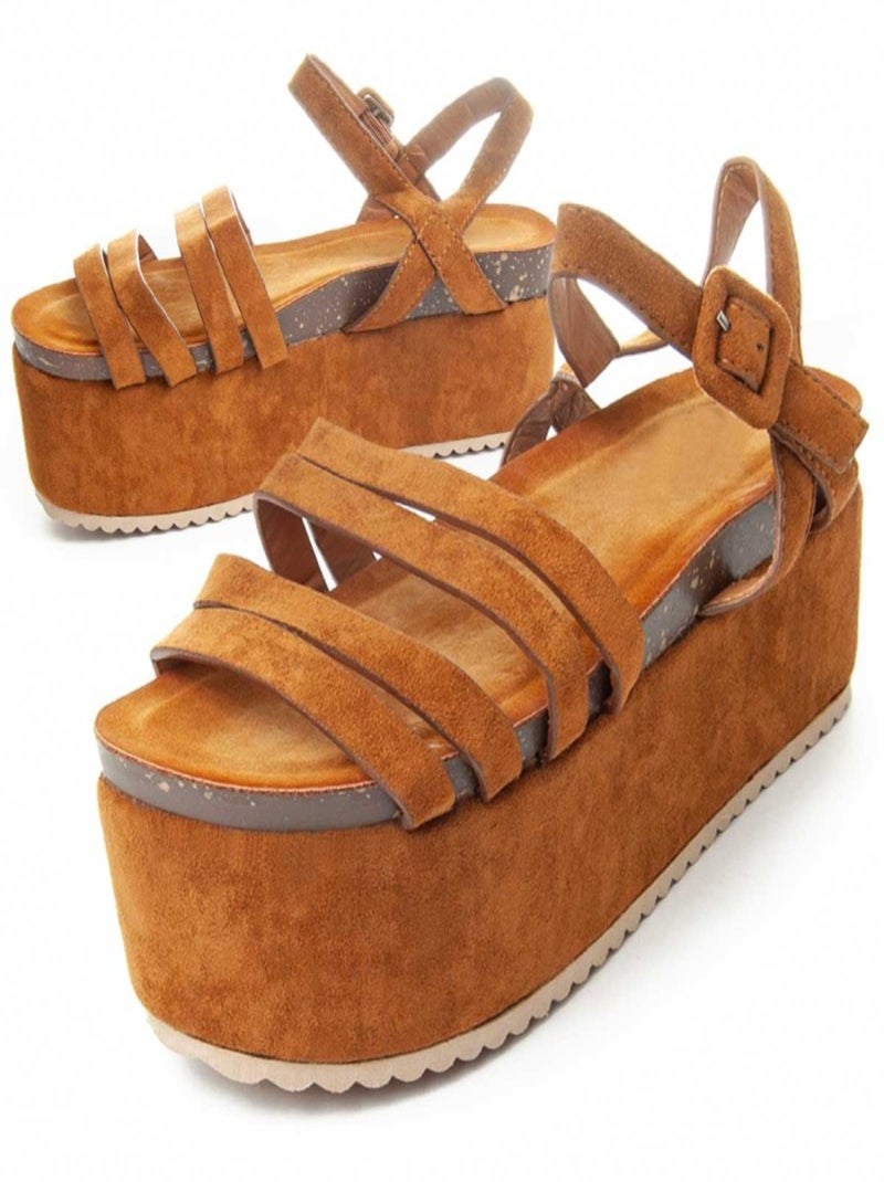Montevita Sandale Plateforme Andalita9 Marron - Kiabi