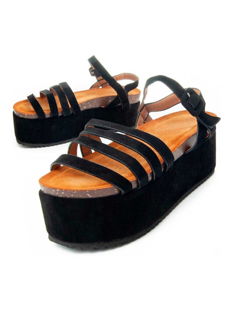 Montevita Sandale Plateforme Andalita9 Noir - Kiabi