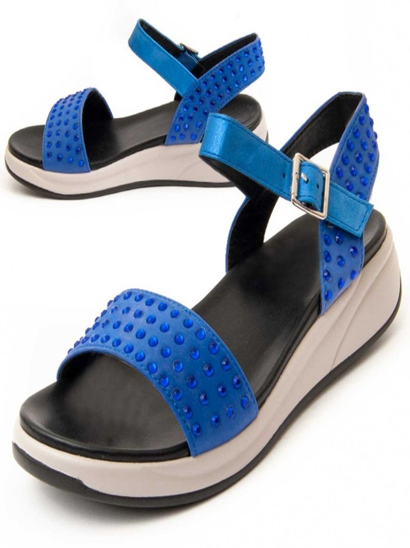 Montevita Sandale Plateforme Craig4 Bleu - Kiabi