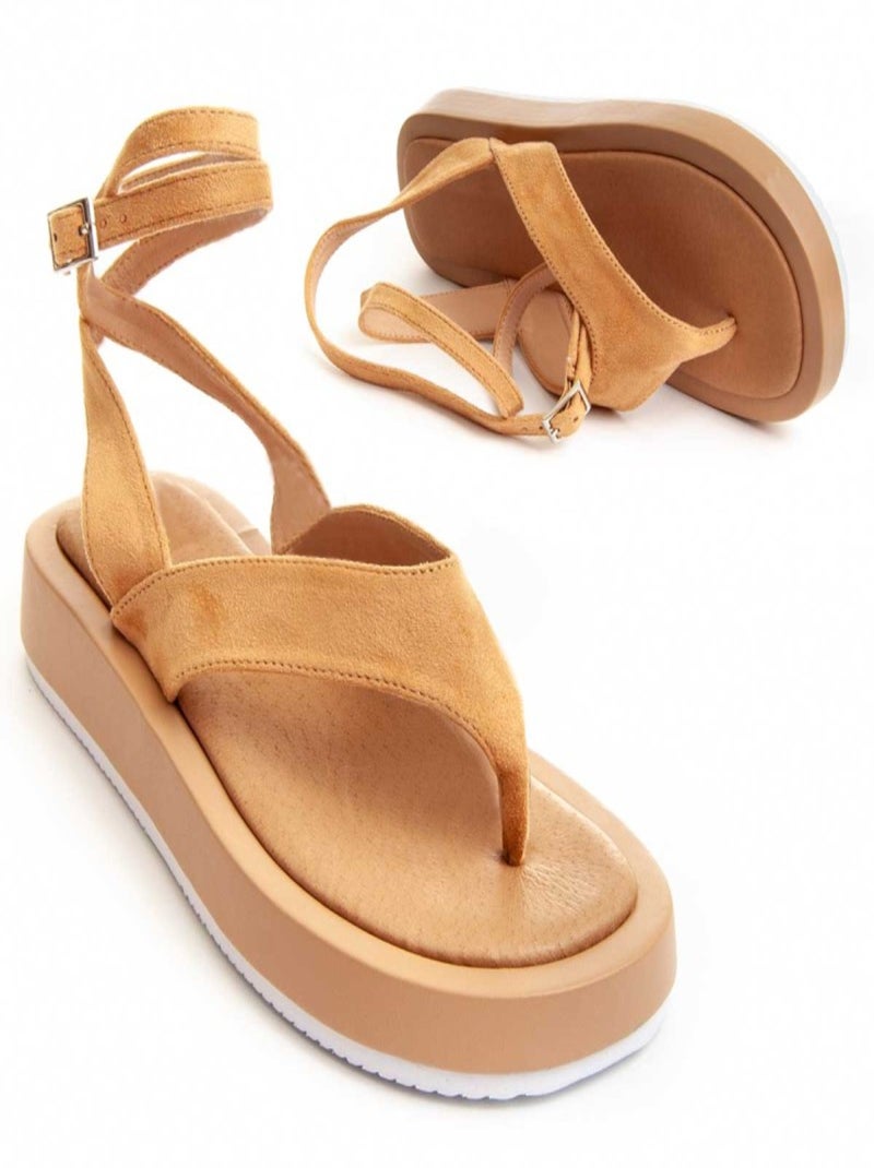 Montevita Sandale Plateforme New18 Marron - Kiabi