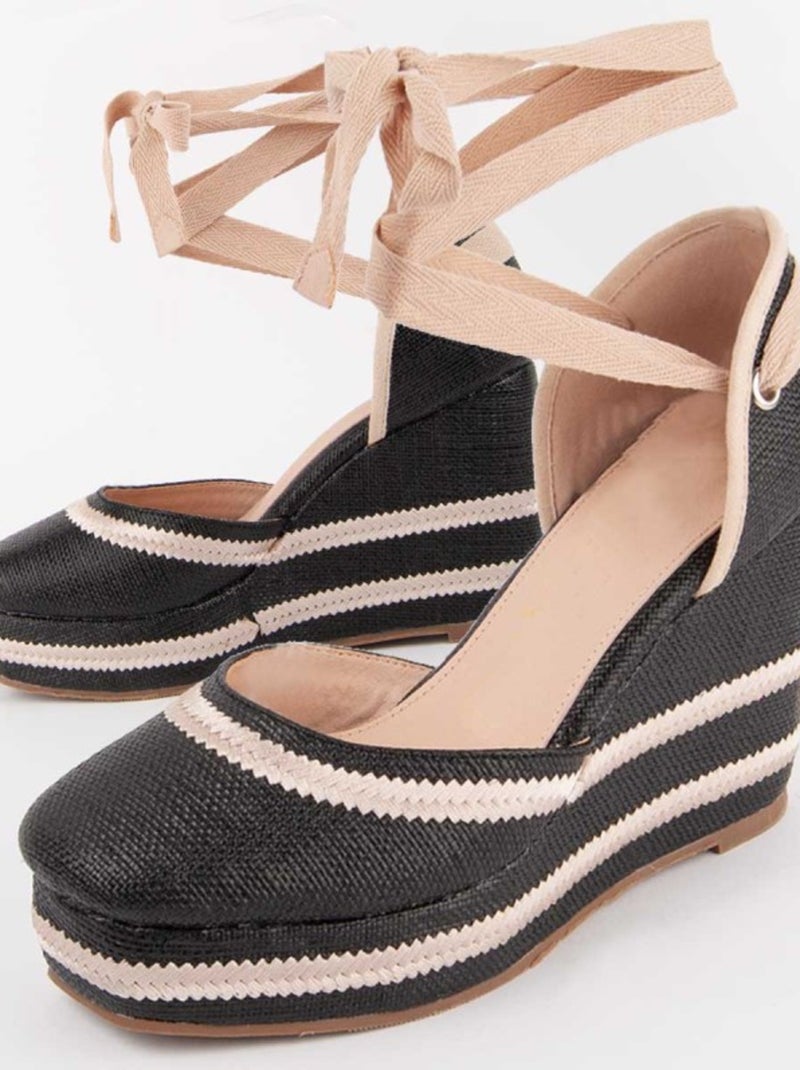 Montevita Wedge Sparto Balenci11 Noir - Kiabi