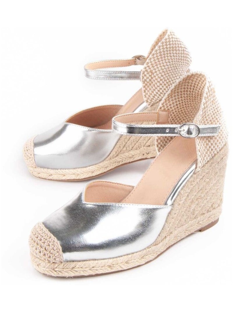 Montevita Wedge Sparto Balenci4 Argent - Kiabi