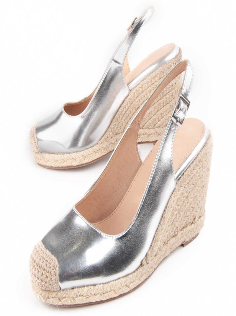 Montevita Wedge Sparto Balenci5 Argent - Kiabi