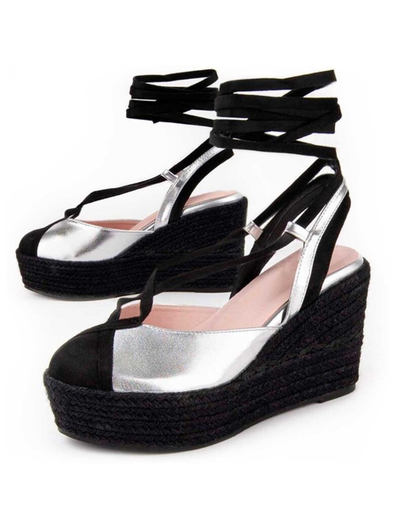 Montevita Wedge Sparto Balenci6 Argent - Kiabi