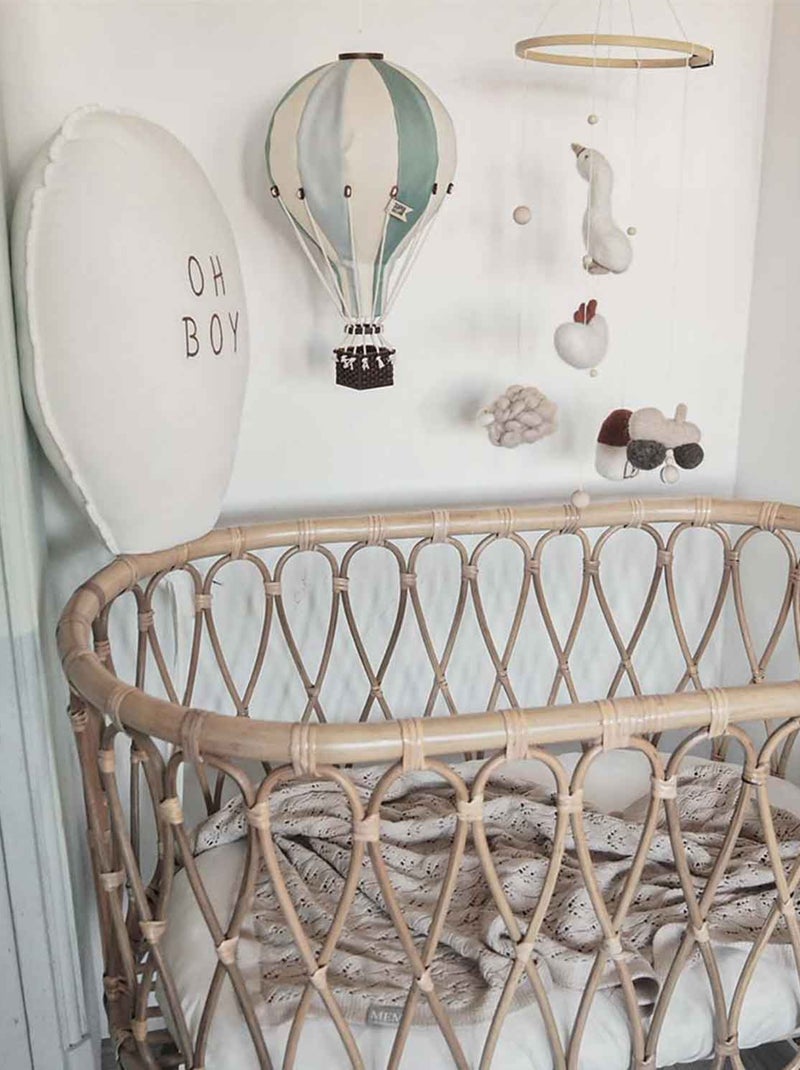 Montgolfière décorative - taille S Gris Vert Blanc - Kiabi