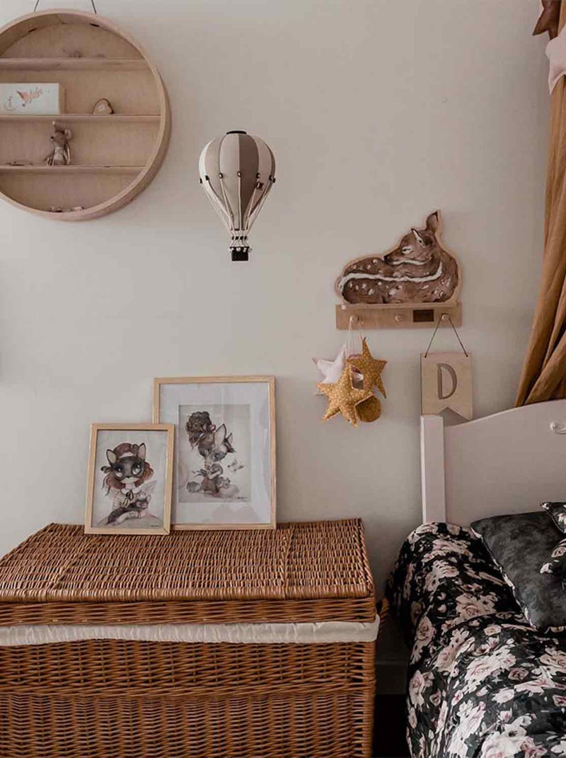 Montgolfière décorative - taille S Gris Vert Blanc - Kiabi