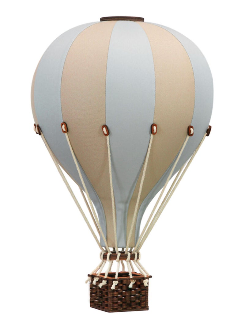 Montgolfière décorative Ø 30 cm / hauteur 50 cm Bleu Beige - Kiabi