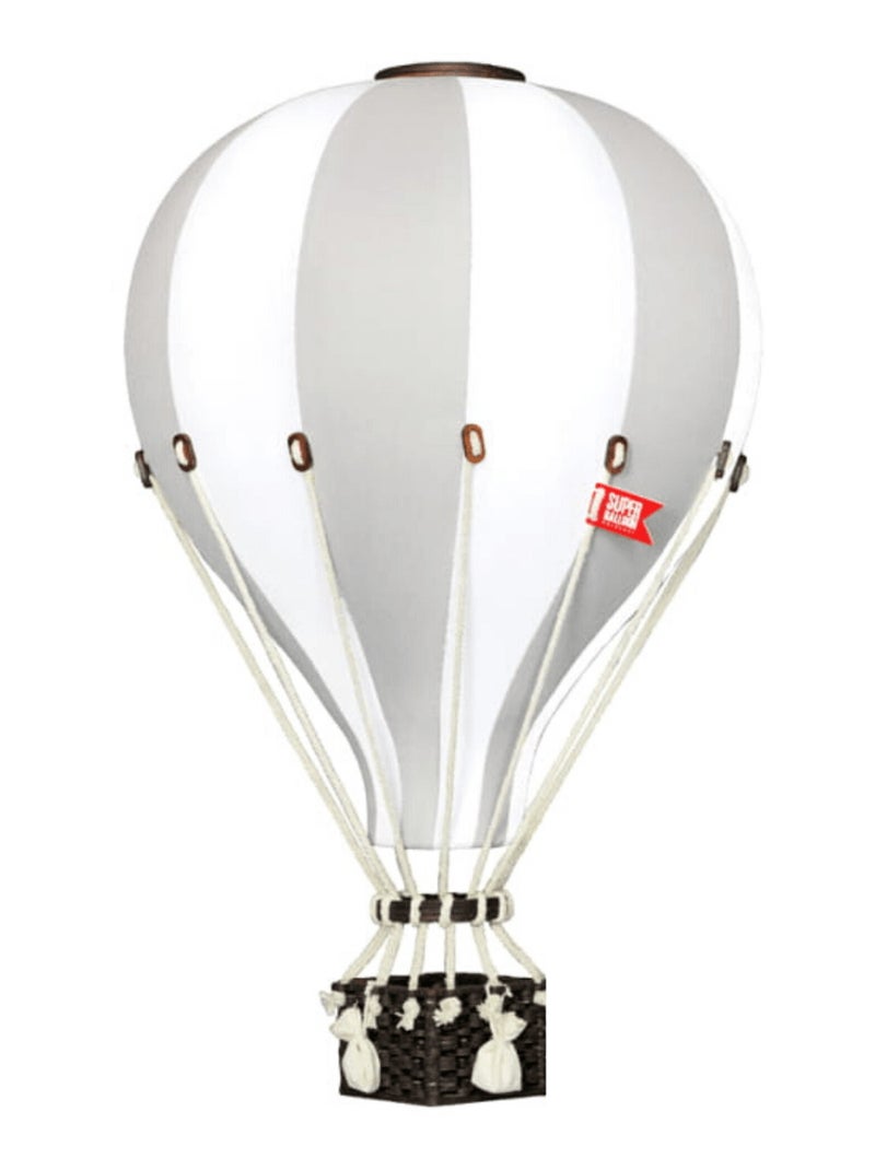 Montgolfière décorative Ø 30 cm / hauteur 50 cm Gris Blanc - Kiabi