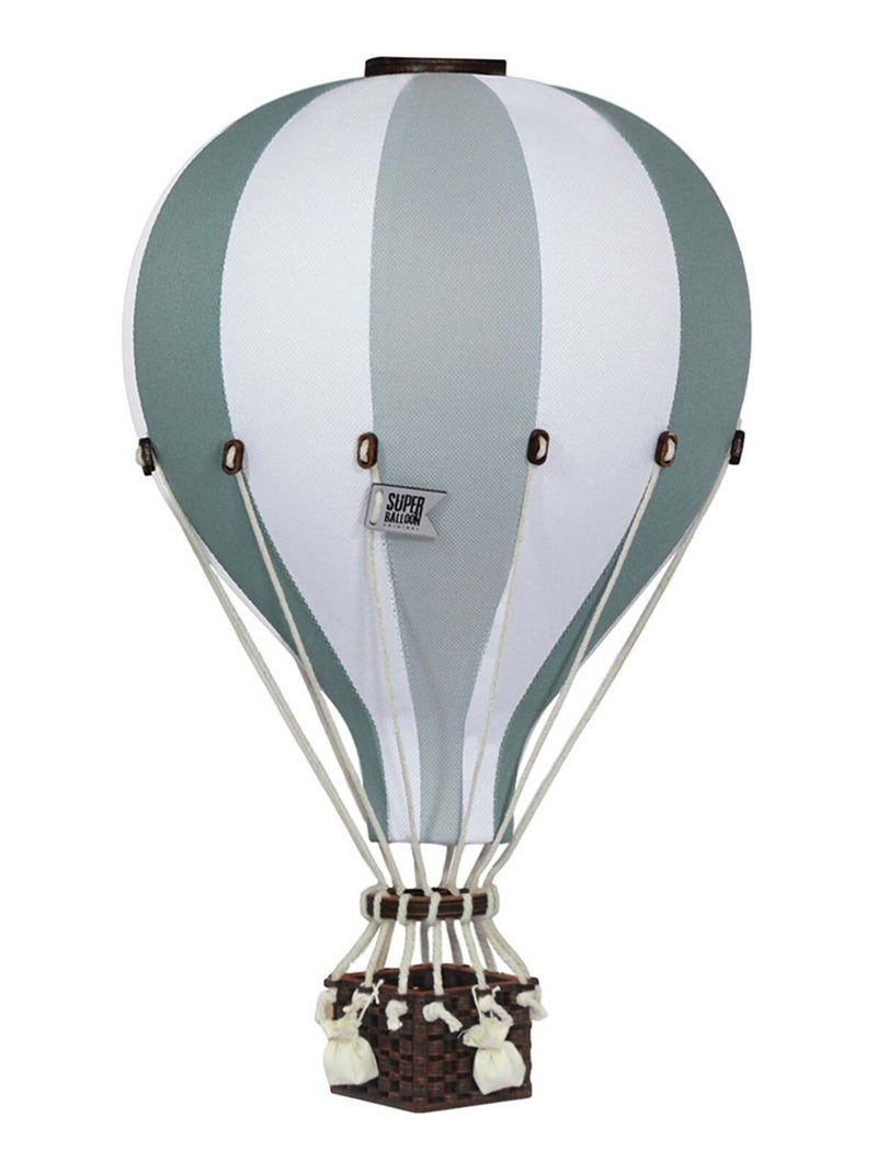 Montgolfière décorative Ø 30 cm / hauteur 50 cm Gris Vert Blanc - Kiabi
