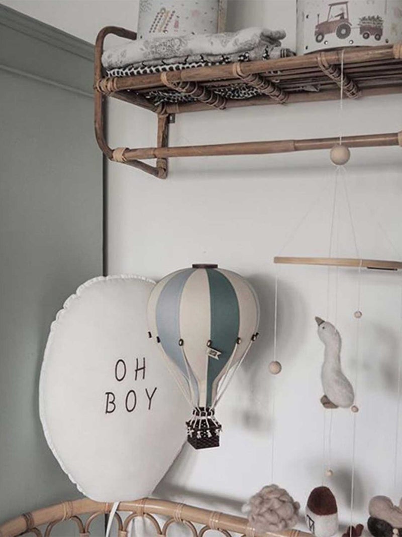 Montgolfière décorative Ø 30 cm / hauteur 50 cm Gris Vert Blanc - Kiabi