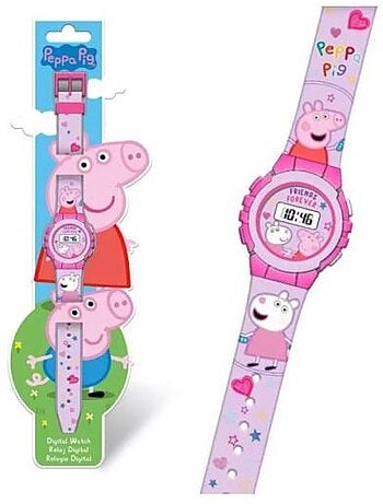 Montre - peppa pig - peppa pig - rose - plastique léger - affichage numérique
