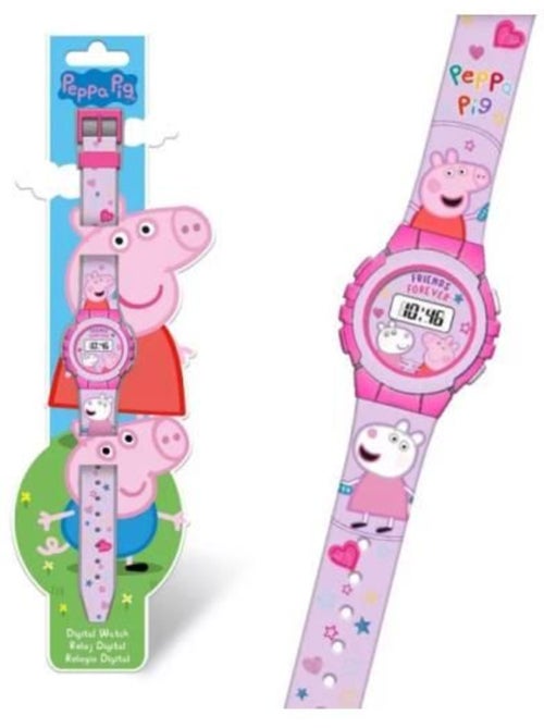 Montre - peppa pig - peppa pig - rose - plastique léger - affichage numérique - Kiabi
