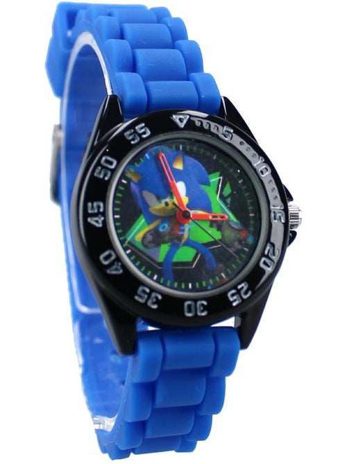 Montre analogique SONIC avec bracelet silicone bleu – cadran graphique multicolore SONIC - Kiabi