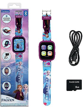 Montre bluetooth avec écran couleurs frozen avec camera et carte mémoire de 8 go