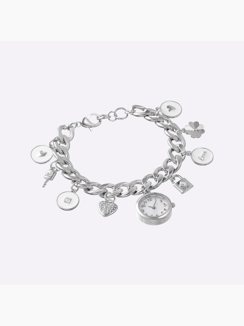 Montre Design Gourmette - Taille Standard - Helline Argent - Kiabi