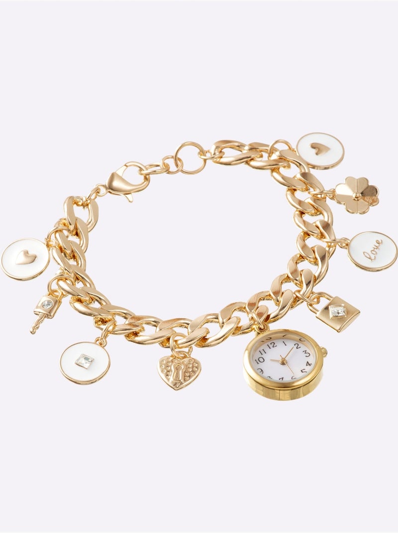 Montre Design Gourmette - Taille Standard - helline Doré - Kiabi