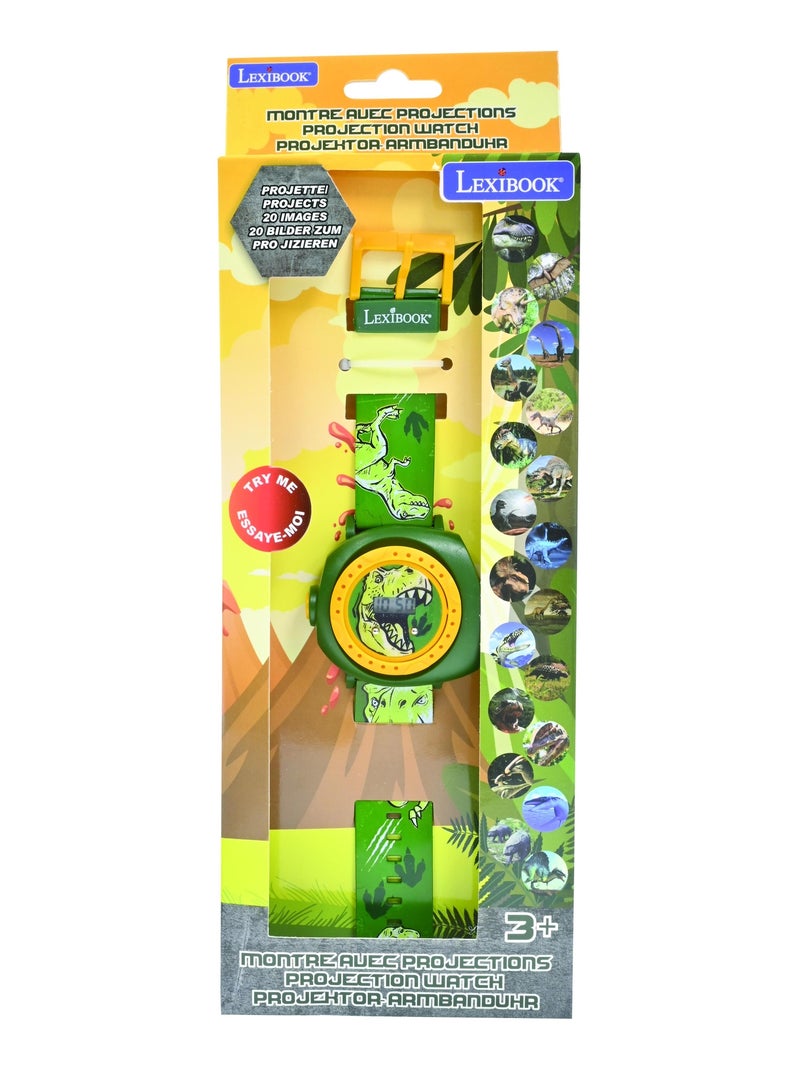 Montre digitale avec projection Dinosaures Vert - Kiabi