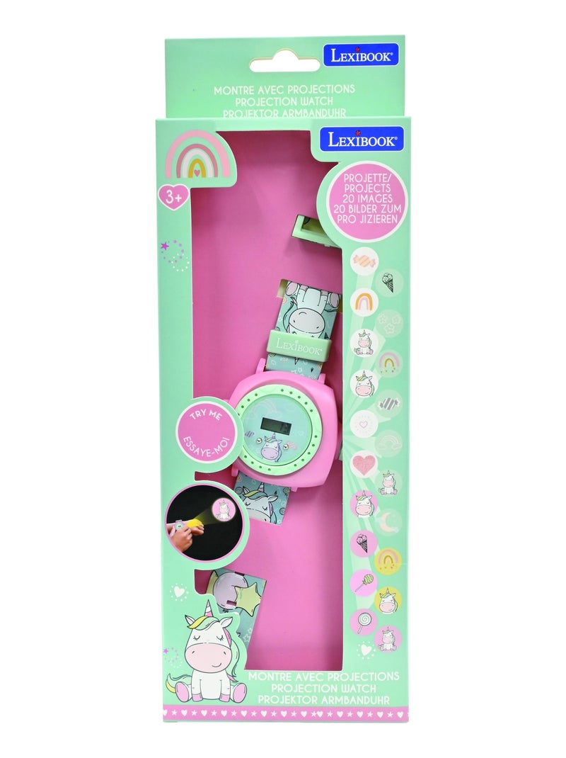 Montre digitale avec projection Licorne Bleu - Kiabi