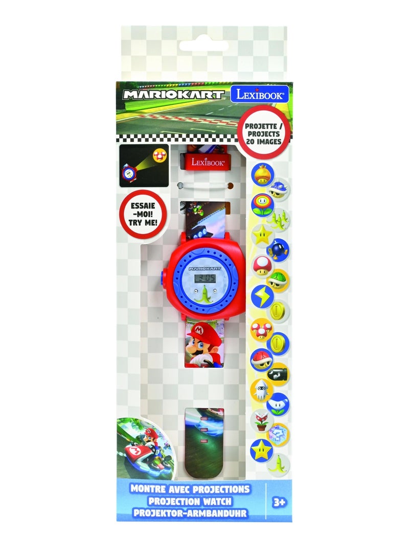 Montre digitale avec projection Mario Kart Rouge - Kiabi