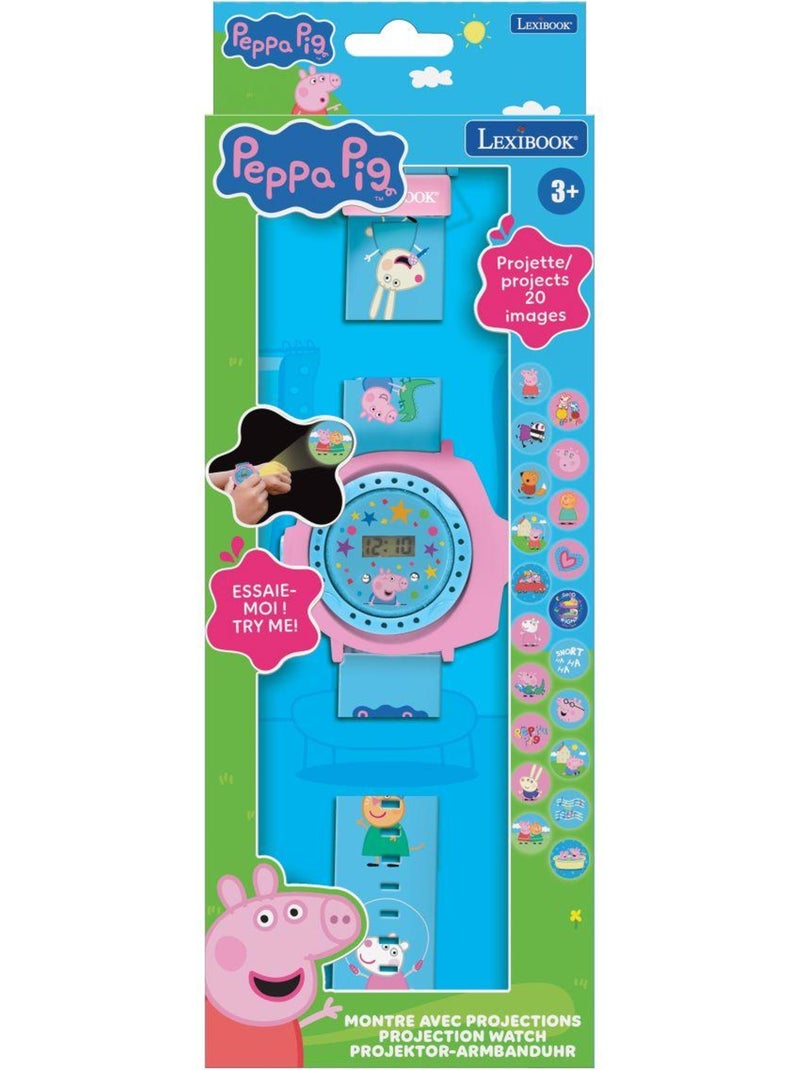 Montre digitale avec projection Peppa Pig Bleu - Kiabi