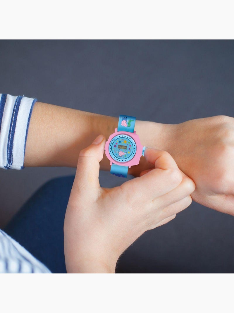 Montre digitale avec projection Peppa Pig Bleu - Kiabi